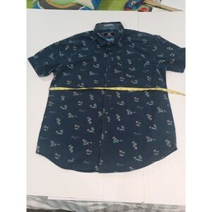 MBX Men's Tropical Palm Print Button Up Shirt Size L Casual Resort
